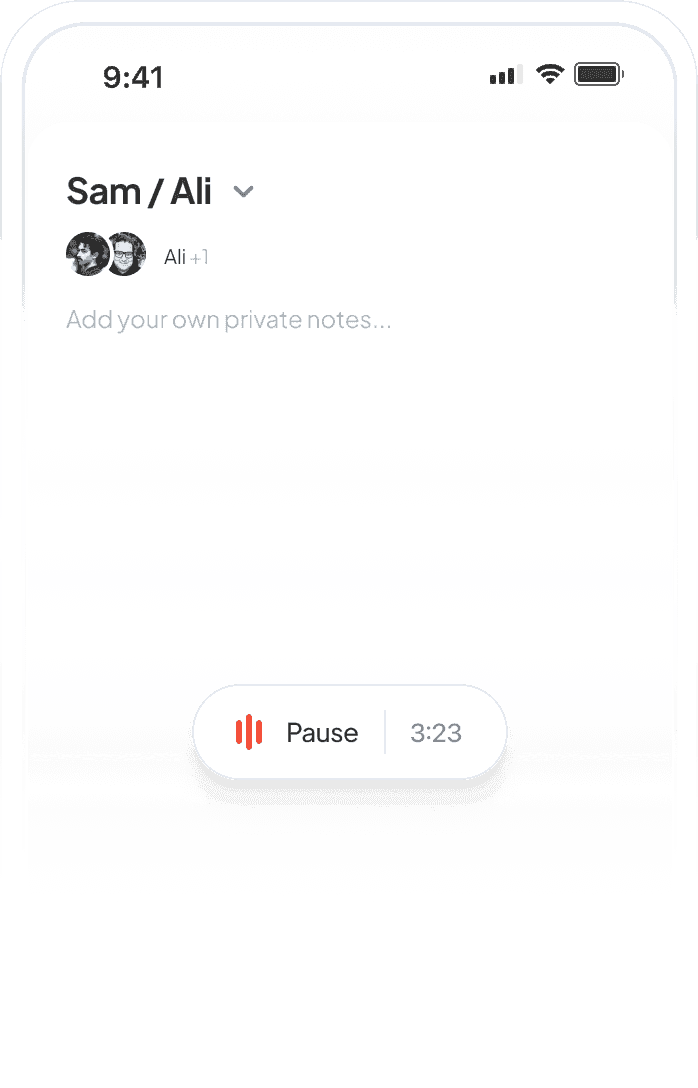 Circleback iOS app notes view